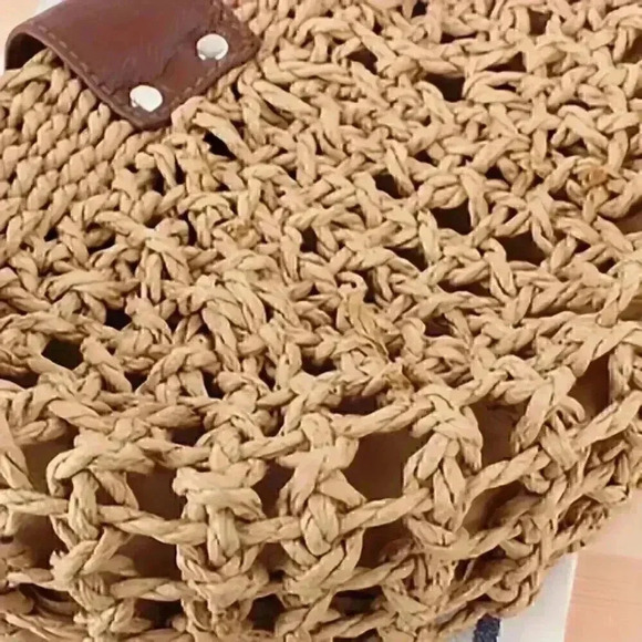 Woven Crossbody Bag, Boho Style Mini Saddle Bag, Retro Buckle - Picture 3 of 7